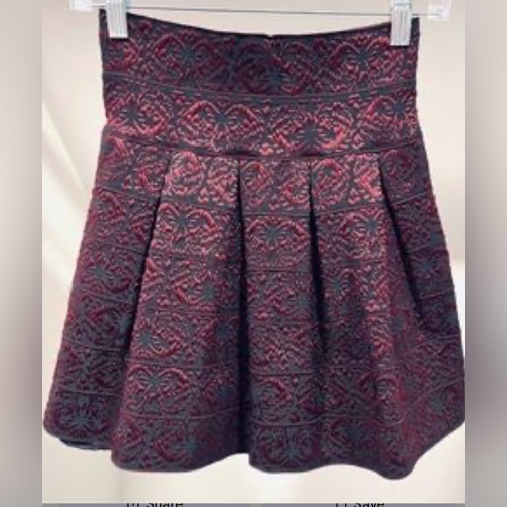 Women's Vintage AQUA A-line Flared, Elegant Midi Skirt,  Size: S